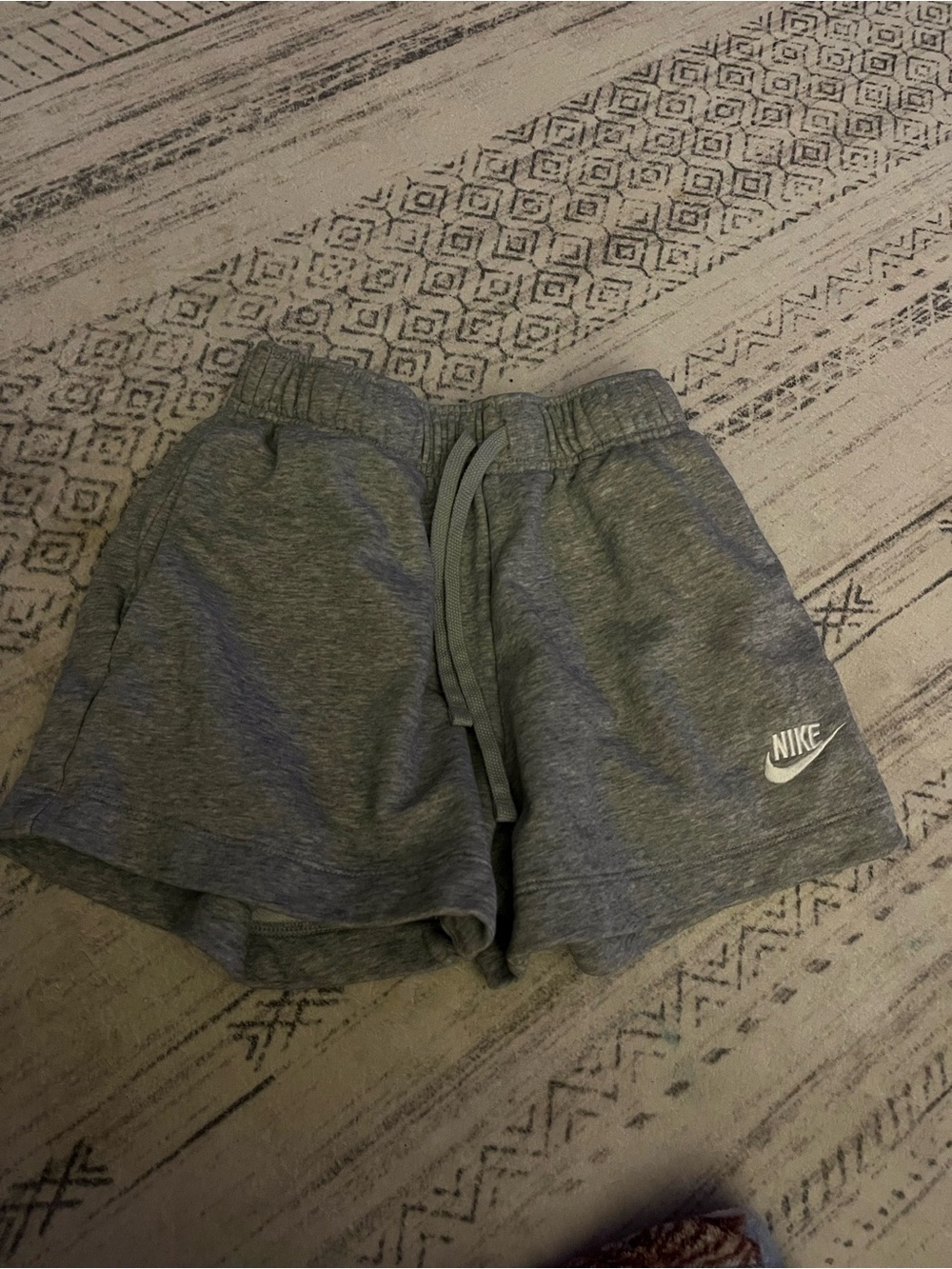 Nike Grey Heather Women's Athletic Shorts with Drawstring